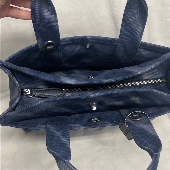 NWOT Coach Blue Tie-Dye Tote Bag - Picture 9 of 16